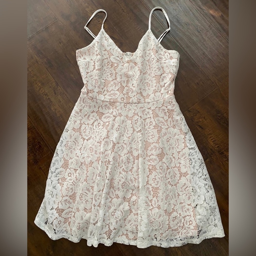 Lulu’s white dress sundress bridal shower wedding party small